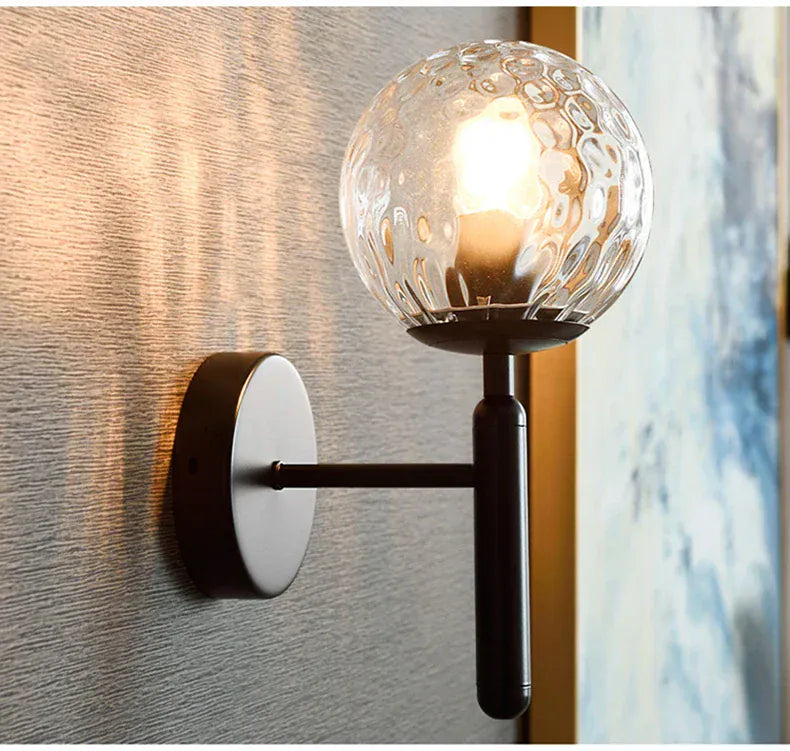 Nøordka Light Wall Light Fixtures Nordic Modern Glass Ball Wall Lamp Light Fixture