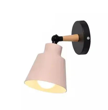 Nøordka Light Wall Light Fixtures Pink Colorful Nordic Solid Wood Wall Lamp Lighting Fixture
