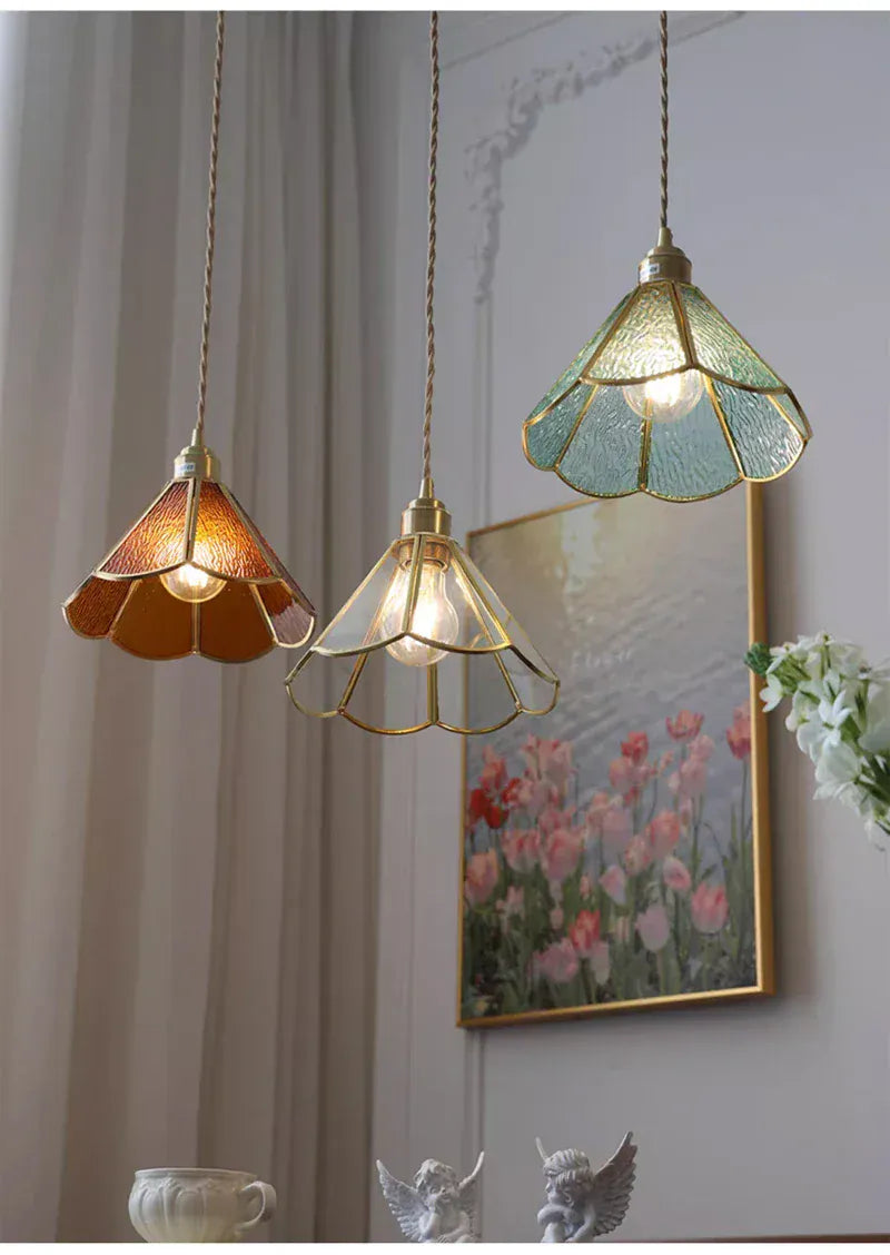 Nøordka Light Wall Light Fixtures Retro Copper Tiffany Wall Lamp Light Fixture