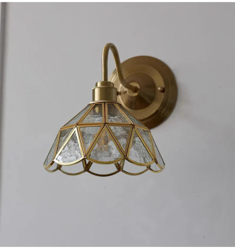 Nøordka Light Wall Light Fixtures Retro Copper Tiffany Wall Lamp Light Fixture