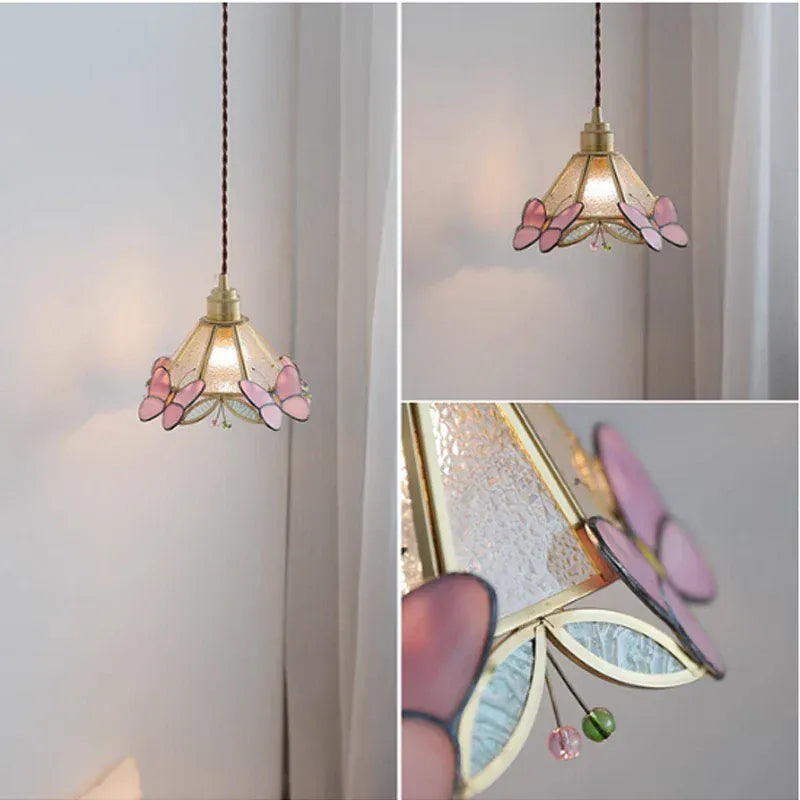 Nøordka Light Wall Light Fixtures Retro Copper Tiffany Wall Lamp Light Fixture