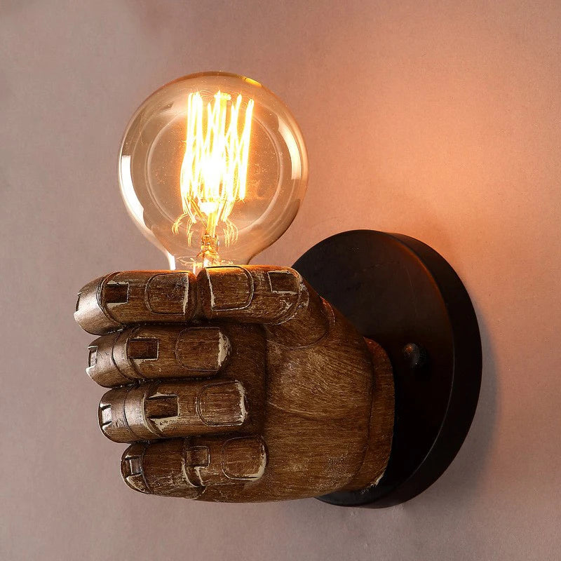 Nøordka Light Wall Light Fixtures Retro Resin Fist Wall Lamp Light Fixture