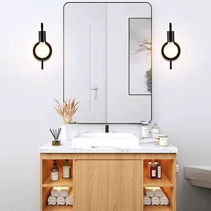 Nøordka Light Wall Light Fixtures Simple Nordic Energy Effecient Black &amp; Gold Iron Wall Light