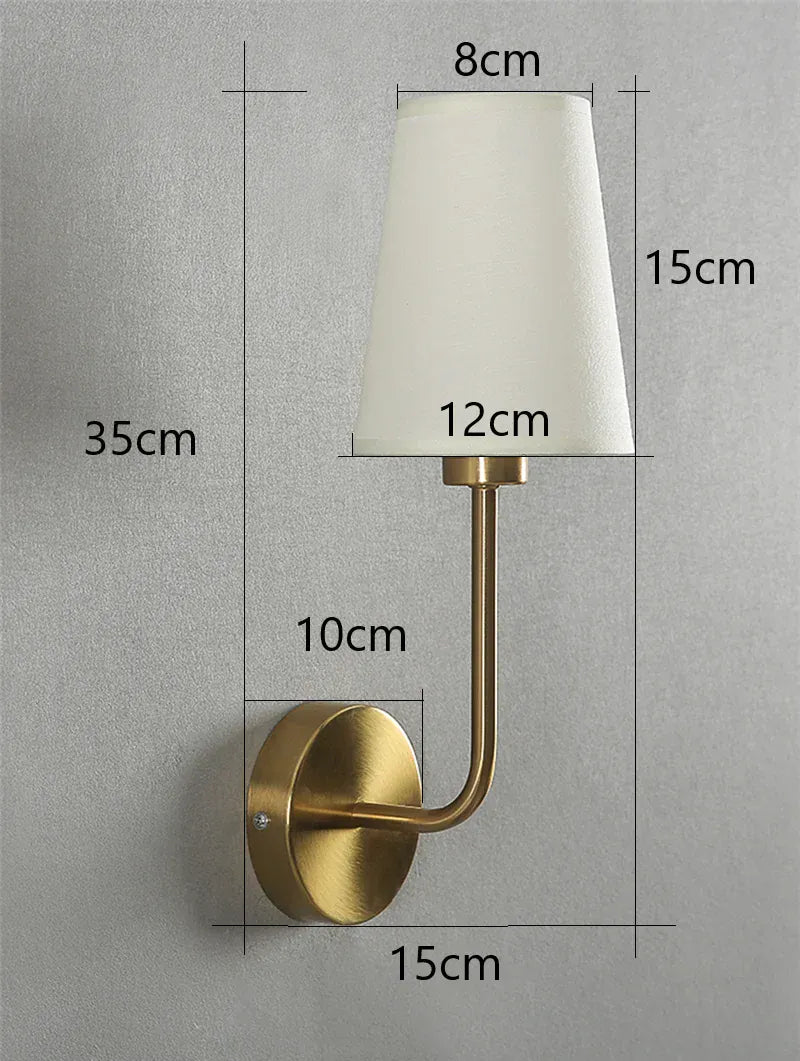 Nøordka Light Wall Light Fixtures Single E14 Simple Classic Indoor Wall Light Fixtures with Linen Shades