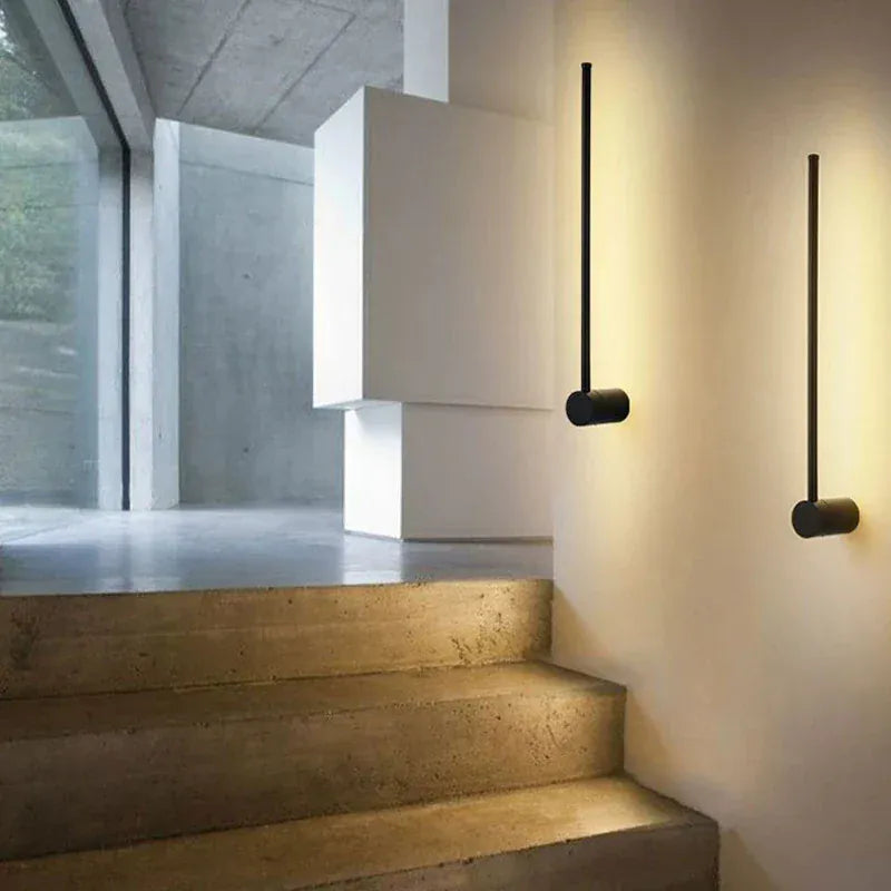 Nøordka Light Wall Light Fixtures Sleek Black Wall Light with Touch Switch &amp; 360° Rotating Design