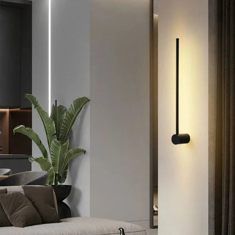 Nøordka Light Wall Light Fixtures Sleek Black Wall Light with Touch Switch &amp; 360° Rotating Design