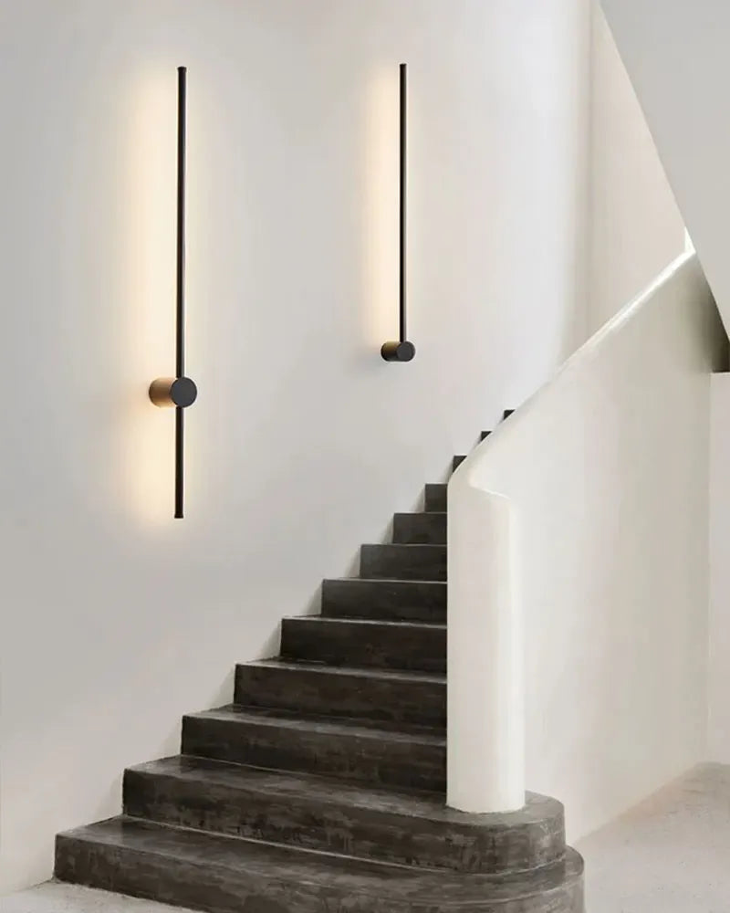Nøordka Light Wall Light Fixtures Sleek Black Wall Light with Touch Switch &amp; 360° Rotating Design