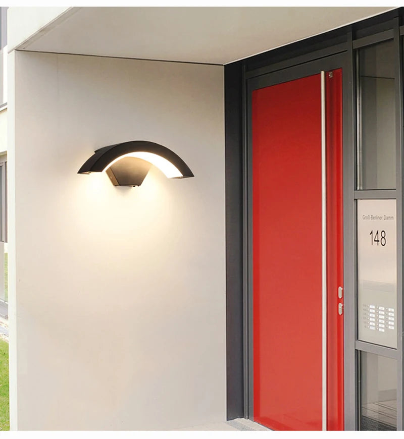 Nøordka Light Wall Light Fixtures Sleek Waterproof Outdoor Wall Sconce with Motion Sensor