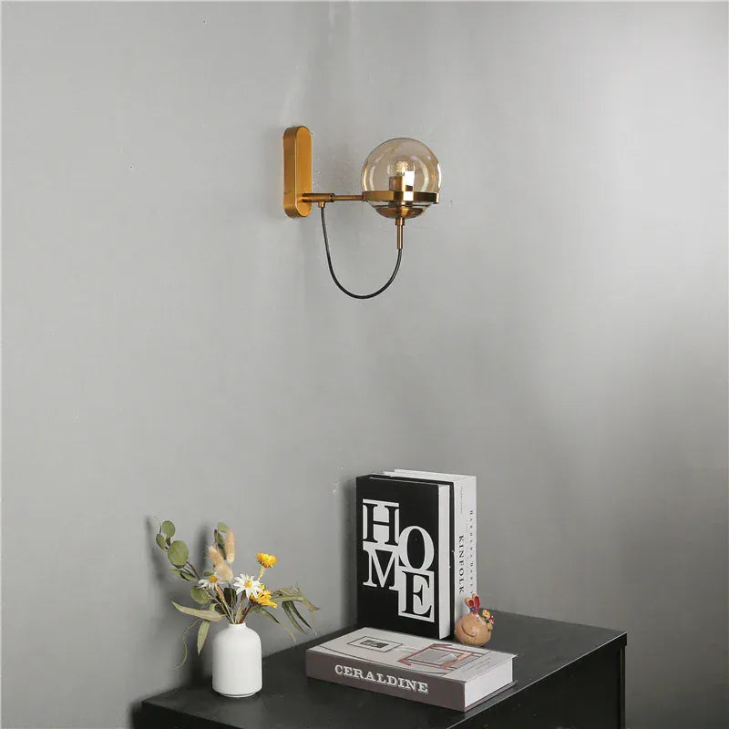 Nøordka Light Wall Light Fixtures Vintage Glass Globe Modern Wall Lamp Light Fixture