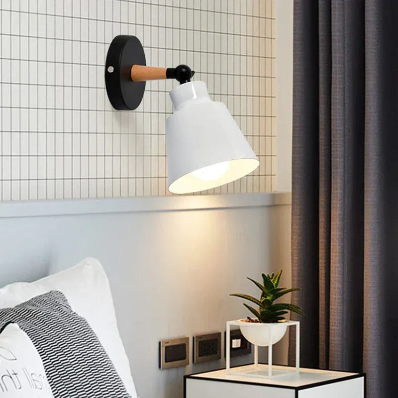 Nøordka Light Wall Light Fixtures White Colorful Nordic Solid Wood Wall Lamp Lighting Fixture
