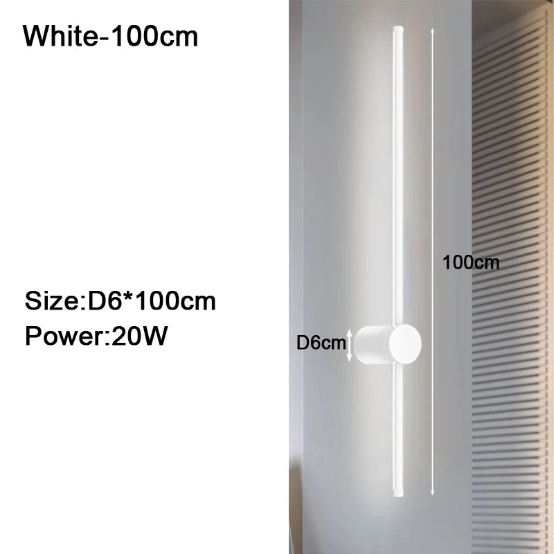 Nøordka Light Wall Light Fixtures White – Non-Dimmable – 39.5" / Cool White 6500K 360° Rotatable Touch Dimmable LED Wall Sconce for Bedside &amp; Living Spaces