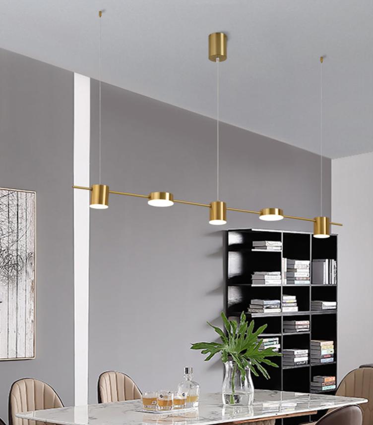NORDIC LIGHT Gold 5 Head / Switch / 3 Color Dimmable Luxury Energy Efficient Gold Branch Chandelier For Living Spaces