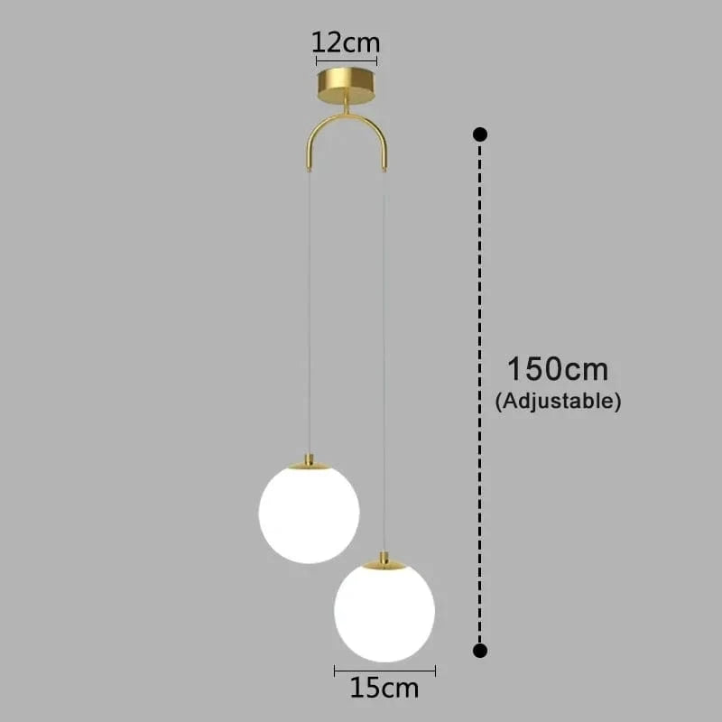 NORDIC LIGHT Luxury Nordic Double Globe Pendant Light For Modern Spaces