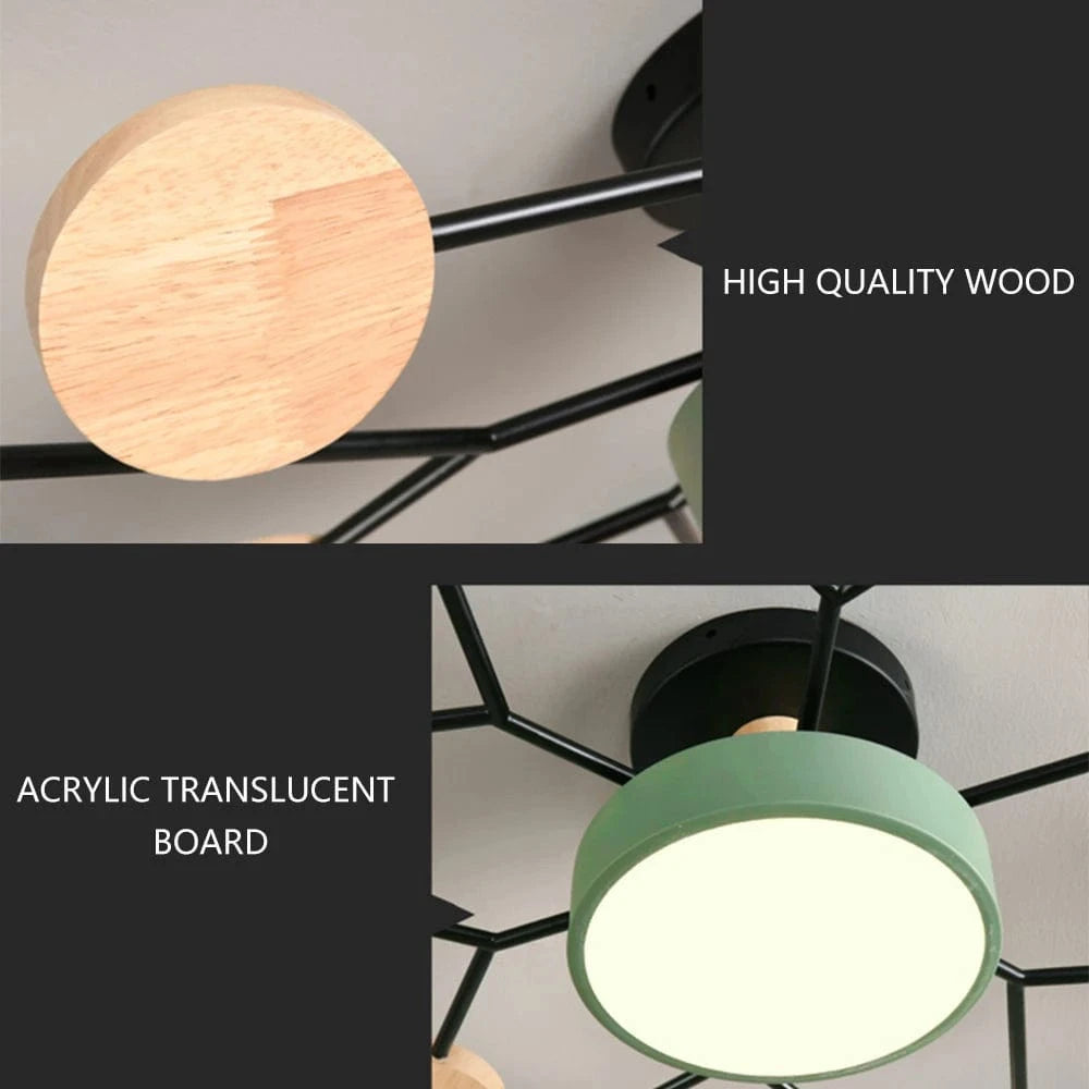 NORDIC LIGHT Modern Multi-Head LED Ceiling Light For Living Spaces