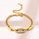 Load image into Gallery viewer, Paperclip Diamond Accented Bracelet
