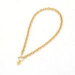 Load image into Gallery viewer, Paperclip Heart Letter Initial Choker Necklace
