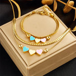 Load image into Gallery viewer, Pastel Forever Love Heart Necklace and Bracelet
