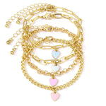 Load image into Gallery viewer, Pastel Heart Bracelet Stack
