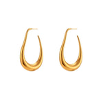 Load image into Gallery viewer, Pear Outlined Hoop Earrings
