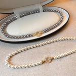 Load image into Gallery viewer, Pearl Diamond Accented Circle Pendant Bracelet and Necklace
