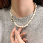 Load image into Gallery viewer, Pearl Diamond Accented Circle Pendant Bracelet and Necklace
