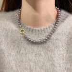 Load image into Gallery viewer, Pearl Diamond Accented Circle Pendant Bracelet and Necklace
