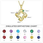 Load image into Gallery viewer, Personalized Baby Feet Name &amp; Birthstone Necklace
