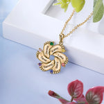 Load image into Gallery viewer, Personalized Baby Feet Name &amp; Birthstone Necklace
