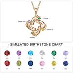 Load image into Gallery viewer, Personalized Baby Feet Name &amp; Birthstone Necklace

