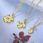 Load image into Gallery viewer, Personalized Baby Feet Name &amp; Birthstone Necklace
