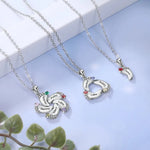 Load image into Gallery viewer, Personalized Baby Feet Name &amp; Birthstone Necklace
