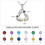 Load image into Gallery viewer, Personalized Baby Feet Name &amp; Birthstone Necklace
