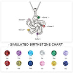 Load image into Gallery viewer, Personalized Baby Feet Name &amp; Birthstone Necklace
