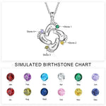 Load image into Gallery viewer, Personalized Baby Feet Name &amp; Birthstone Necklace
