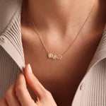 Load image into Gallery viewer, Personalized Birth Flower Chain Bracelet &amp; Necklace
