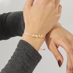 Load image into Gallery viewer, Personalized Bubble Name Layered Rope Bracelet
