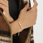 Load image into Gallery viewer, Personalized Bubble Name Layered Rope Bracelet
