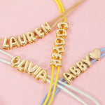 Load image into Gallery viewer, Personalized Bubble Name Layered Rope Bracelet
