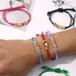 Load image into Gallery viewer, Personalized Bubble Name Layered Rope Bracelet
