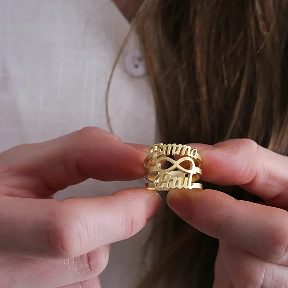 Personalized Intertwined Name Ring