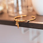 Load image into Gallery viewer, Personalized Leaf Birthstone &amp; Name Family Bangle Bracelet
