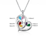 Load image into Gallery viewer, Personalized Name &amp; Birthstone Heart Necklace
