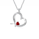 Load image into Gallery viewer, Personalized Name &amp; Birthstone Heart Necklace
