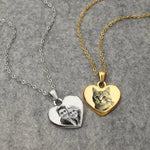 Load image into Gallery viewer, Custom Photo &amp; Text Engraved Heart Necklace

