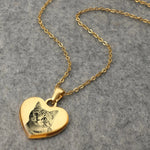 Load image into Gallery viewer, Custom Photo &amp; Text Engraved Heart Necklace
