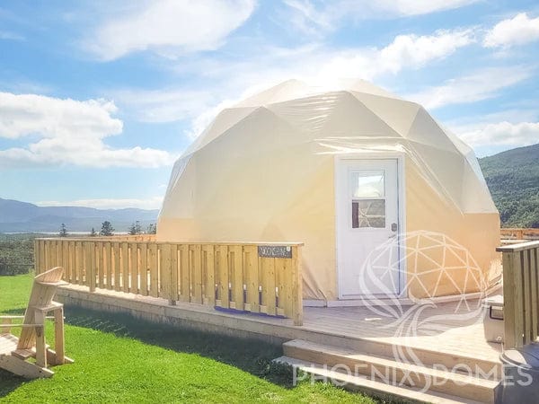 PHOENIX DOMES Geodesic Domes Desert Beige Phoenix Domes - Light Frame 4 Season Glamping Package Dome - 20'/6m