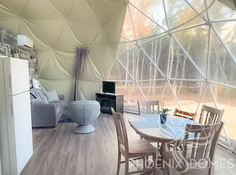 PHOENIX DOMES Geodesic Domes Phoenix Domes - Heavy Duty Frame 4 Season Glamping Package Dome - 30'/9m