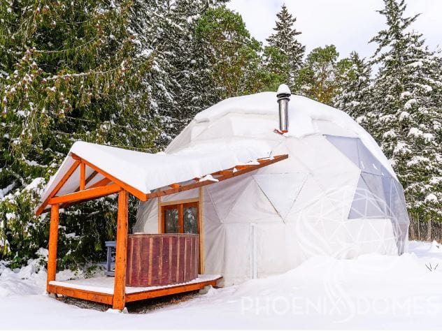 PHOENIX DOMES Geodesic Domes Phoenix Domes - Heavy Duty Frame 4-Season Glamping &amp; Yoga Package Dome - 33&#39;/10m