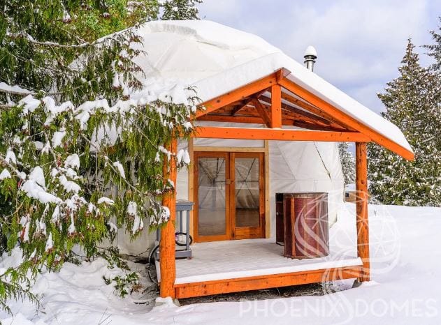 PHOENIX DOMES Geodesic Domes Phoenix Domes - Heavy Duty Frame 4-Season Glamping & Yoga Package Dome - 33'/10m