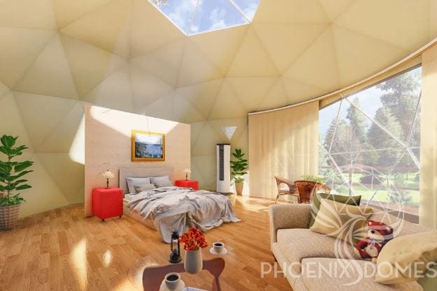 PHOENIX DOMES Geodesic Domes Phoenix Domes - Heavy Frame 4 Season Glamping Package Dome - 26'/8m